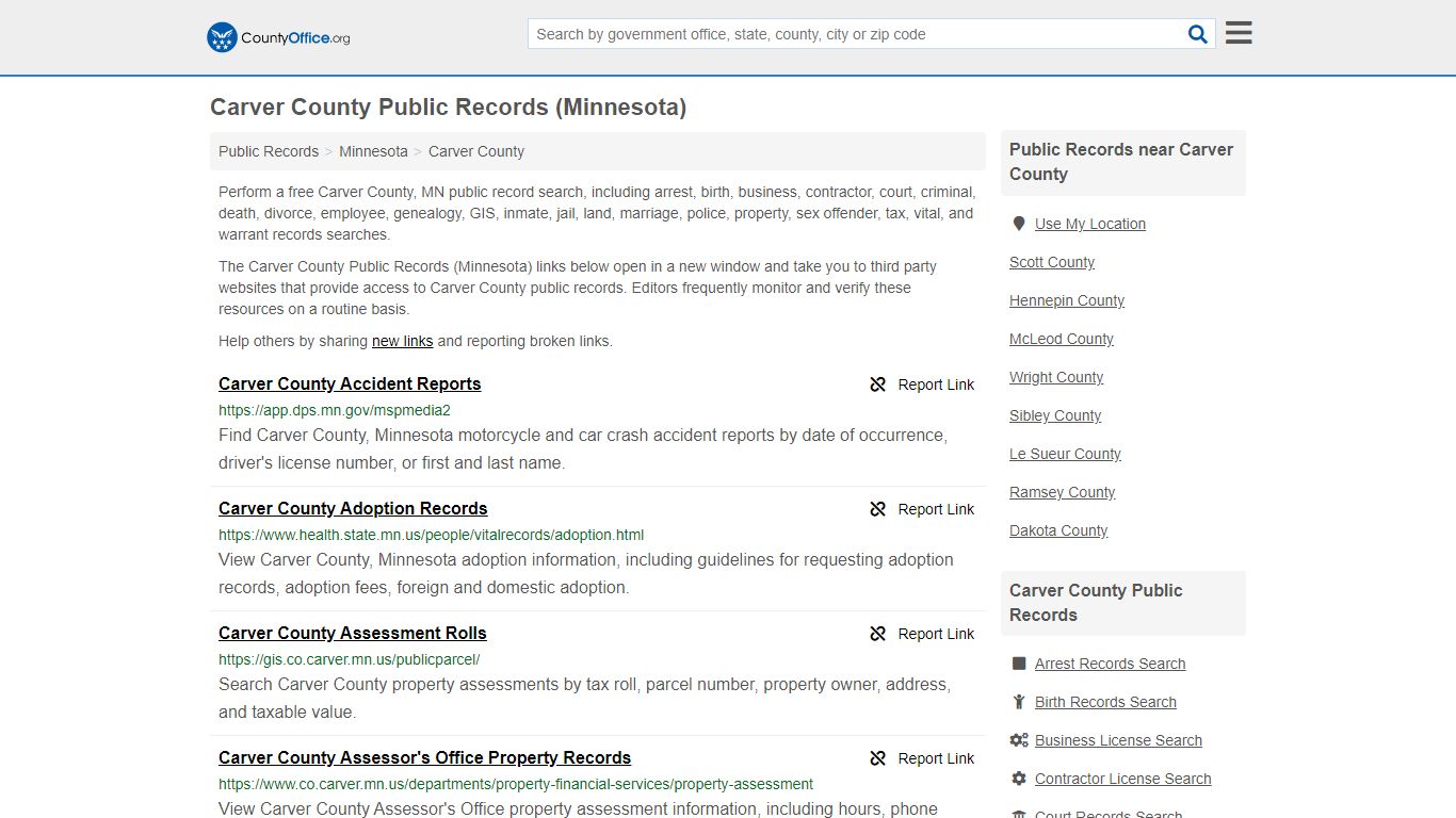 Public Records - Carver County, MN (Business, Criminal ...