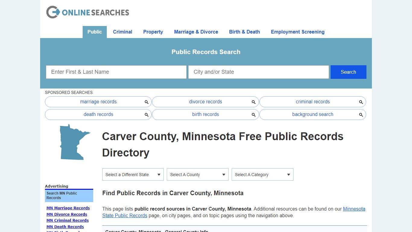 Carver County, Minnesota Public Records Directory