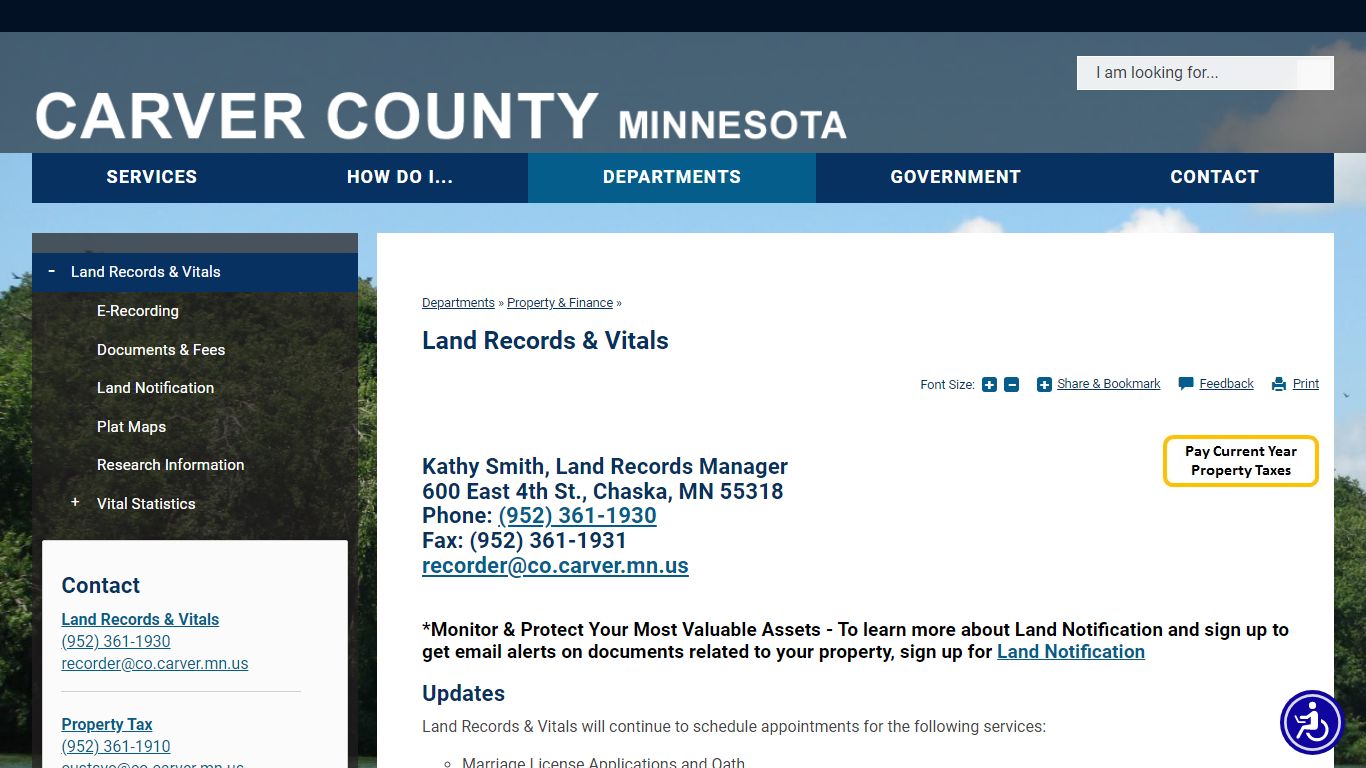 Land Records & Vitals | Carver County, MN